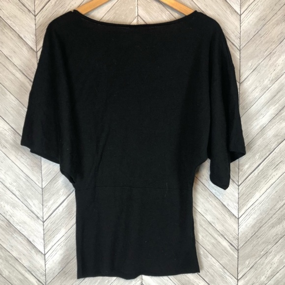 Ann Taylor Loft Solid Black Pullover Sweater Tunic - Picture 6 of 8